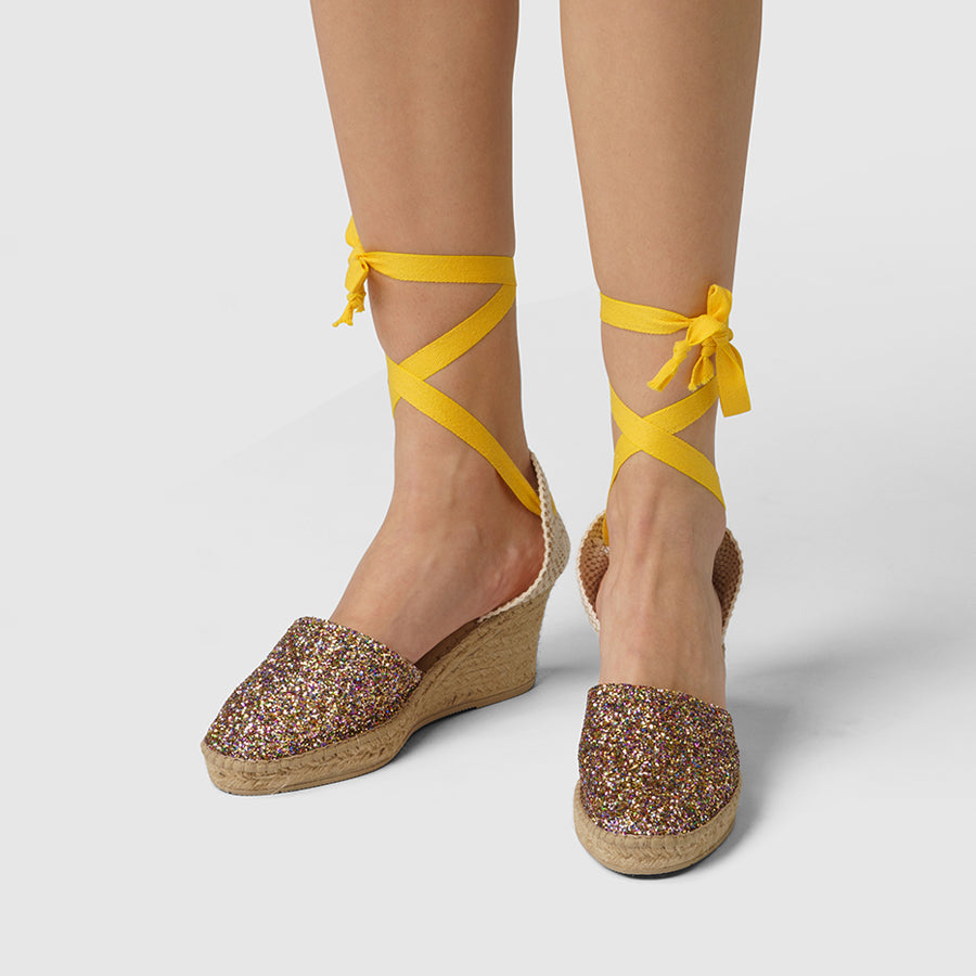 Luzia - Sunny Glitter with Yellow Strap