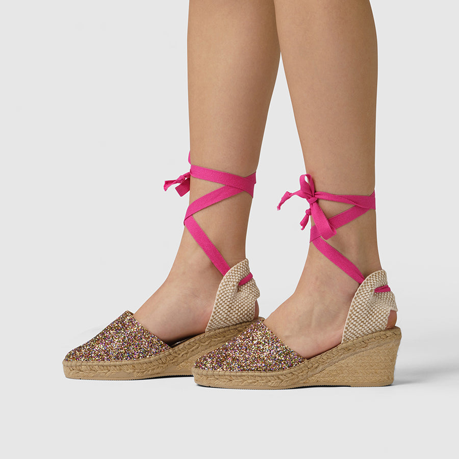 Luzia - Sunny Glitter with Fuchsia Strap

