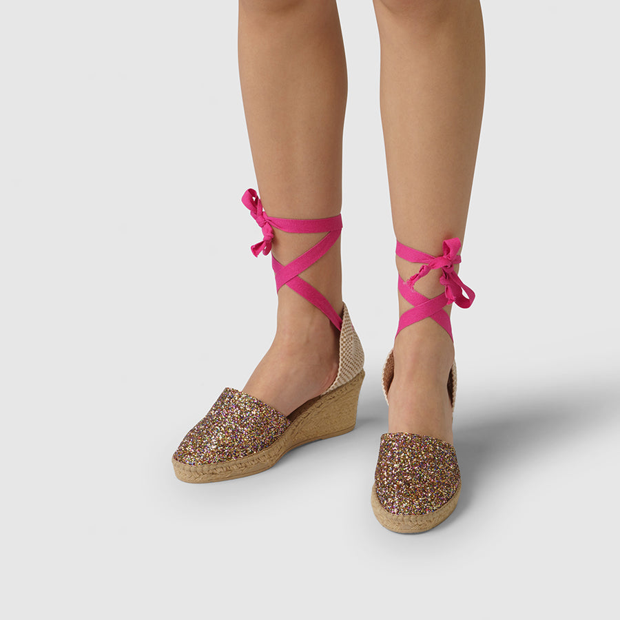 Luzia - Sunny Glitter with Fuchsia Strap

