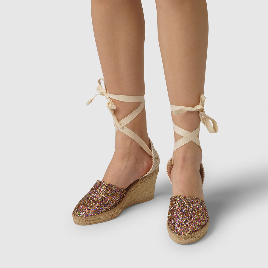 Luzia - Sunny Glitter with Beige Strap